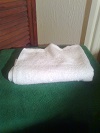 white hand towel for carpet stain removal